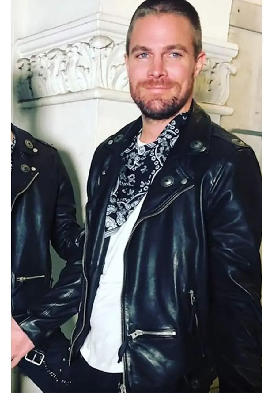 Arrow Oliver Queen Elseworlds Black Leather Jacket arrow oliver elseworlds black leather jacket