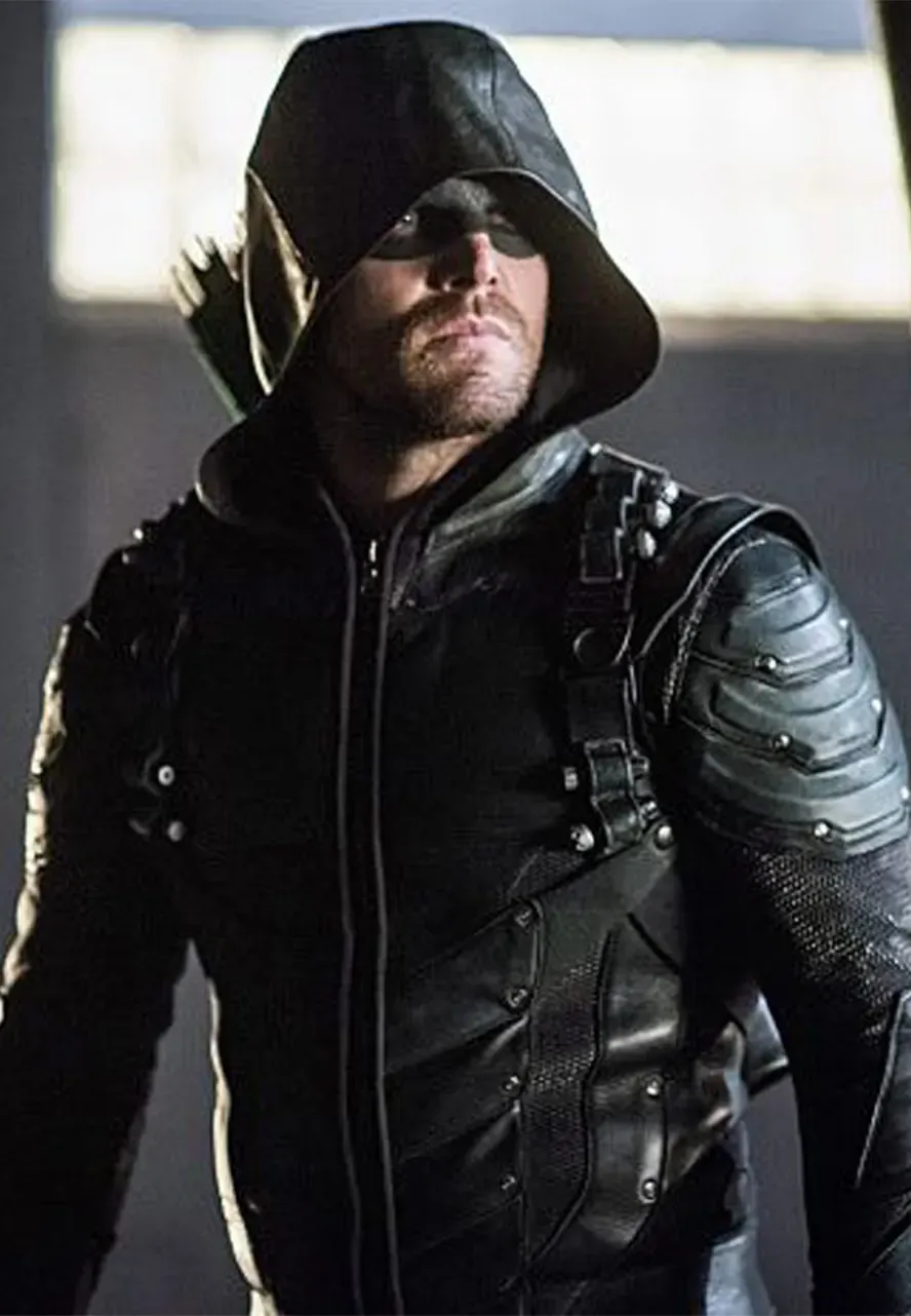 Green Arrow S05 Stephen Amell Leather Jacket arrow seasons 5 jacket