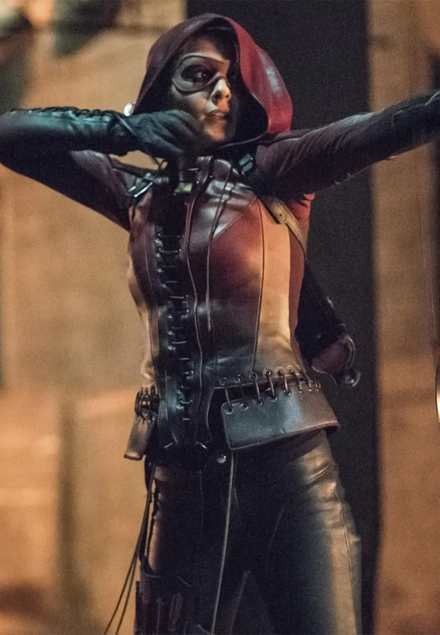 Willa Holland Arrow S04 Thea Queen Leather Jacket arrow willa holland jacket