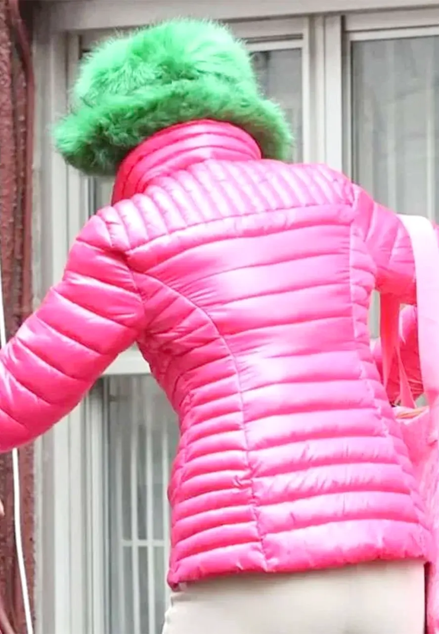 Elsbeth S02 Carrie Preston Pink Puffer Jacket carrie preston jacket