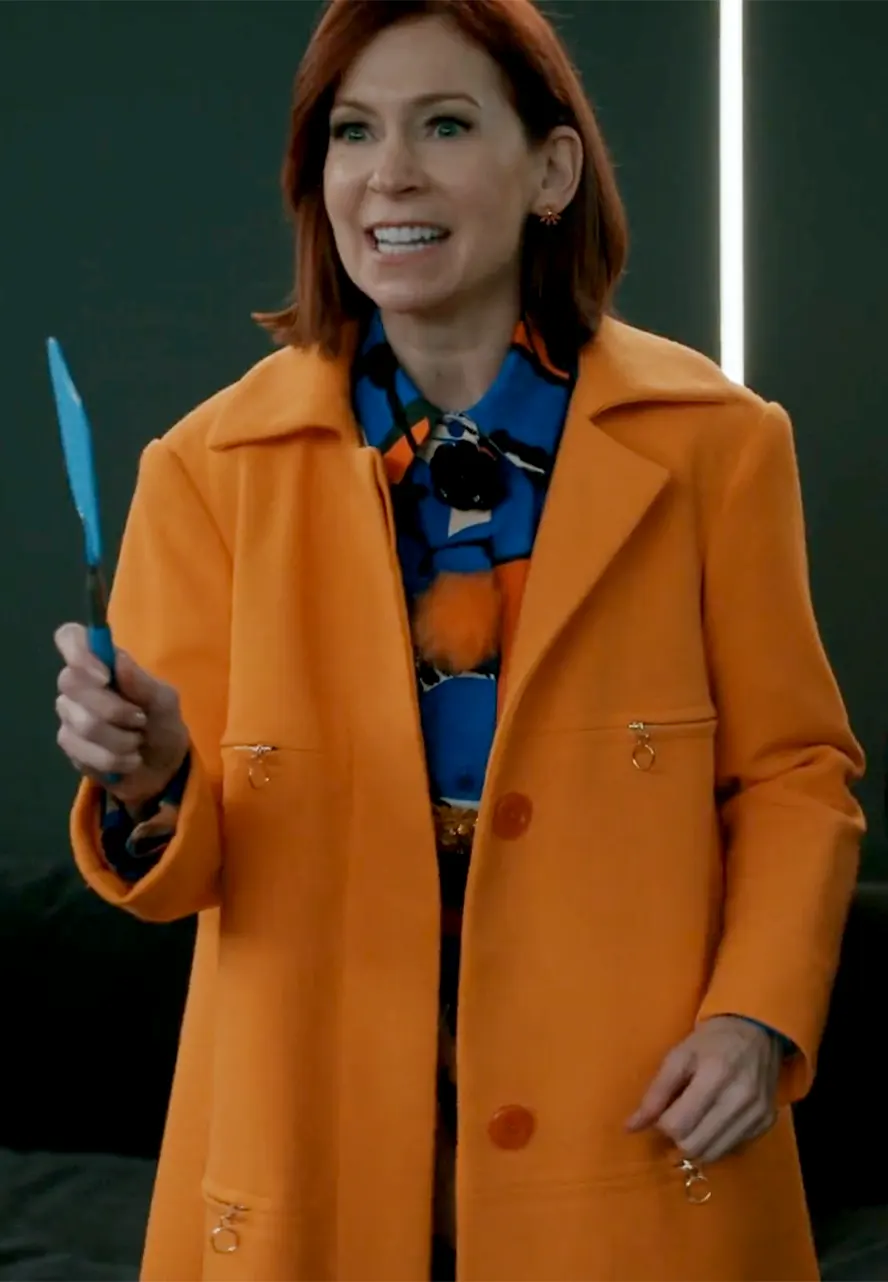 Elsbeth S03 Carrie Preston Orange Coat carrie preston orange coat