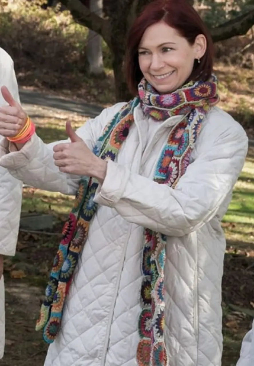 Elsbeth S02 Carrie Preston White Quilted Coat carrie preston white coat