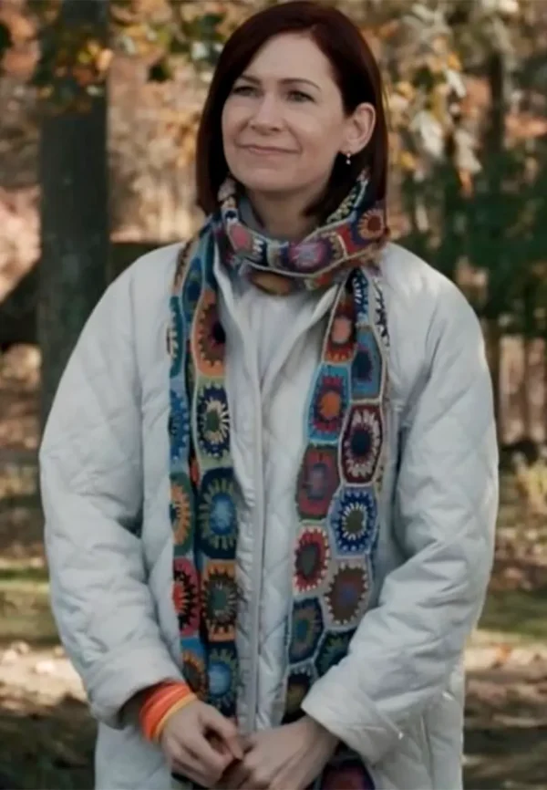 carrie preston white quilted coat