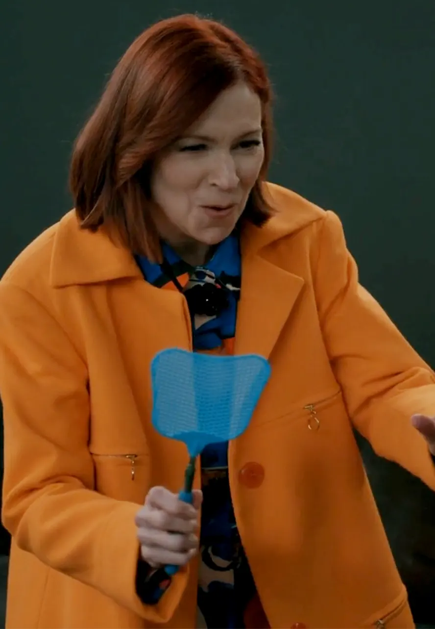 Elsbeth S03 Carrie Preston Orange Coat carrie preston wool coat