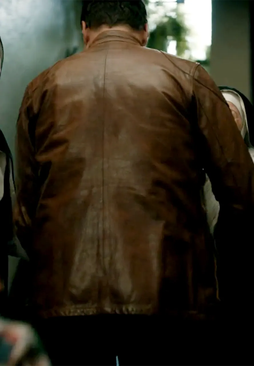Elsbeth S03 Dominic Fumusa Brown Leather Jacket dominic fumusa leather jacket