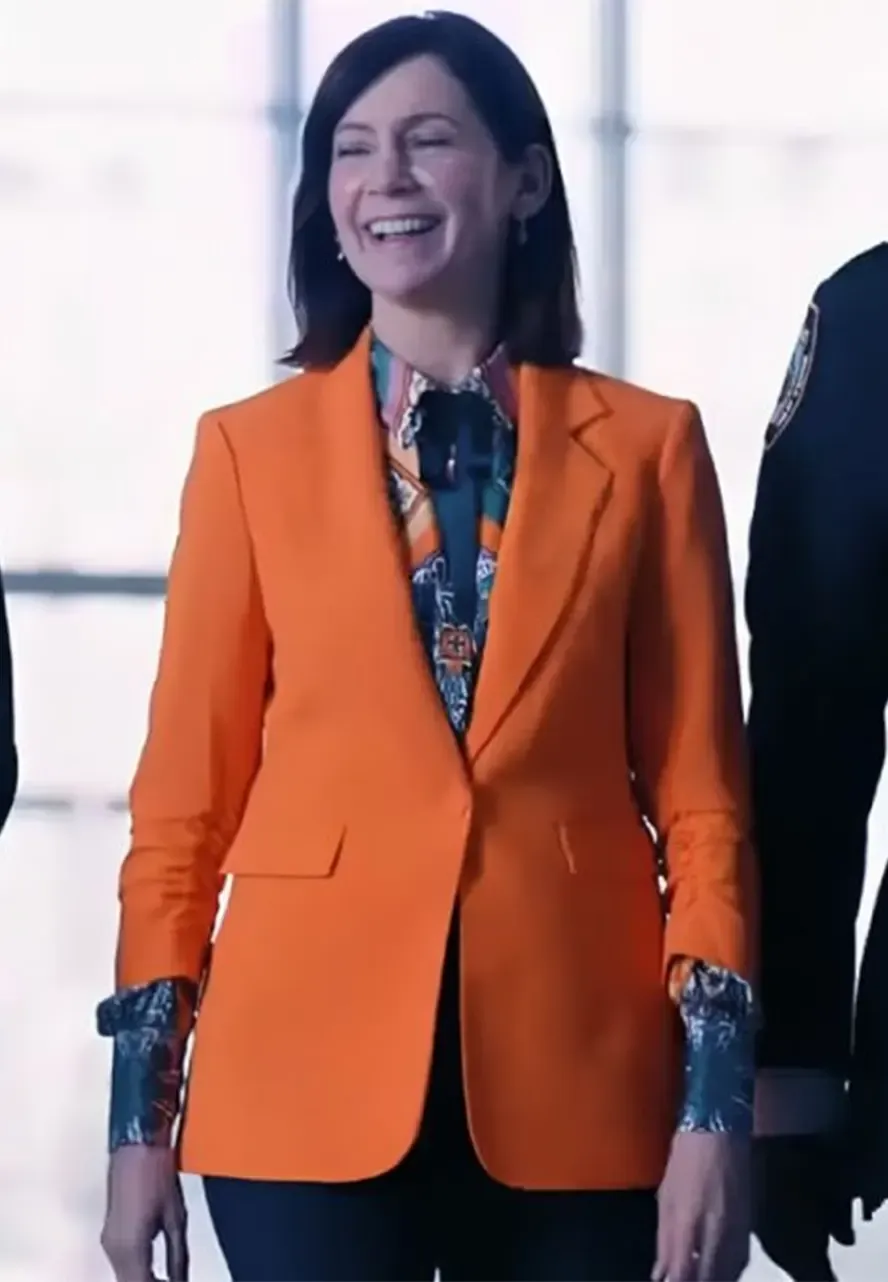 Elsbeth S02 Carrie Preston Orange Blazer elsbeth tascioni orange blazer