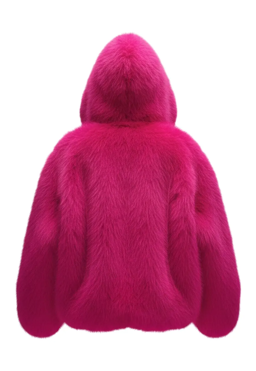 Elsbeth S02 Carrie Preston Pink Faux Fur Cropped Jacket elsbeth tascioni pink faux fur cropped jacket