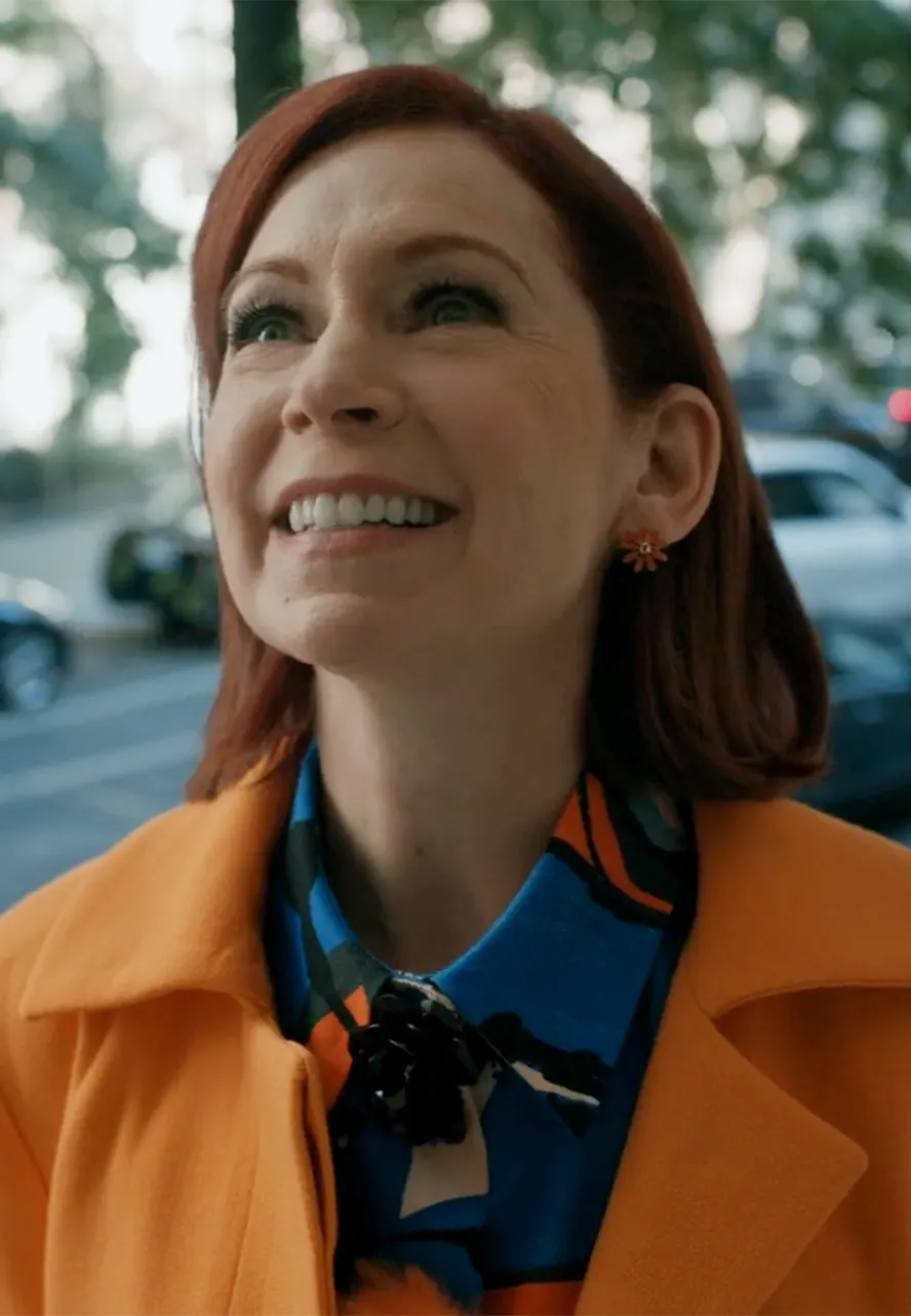 Elsbeth S03 Carrie Preston Orange Coat elsbeth tascioni wool coat