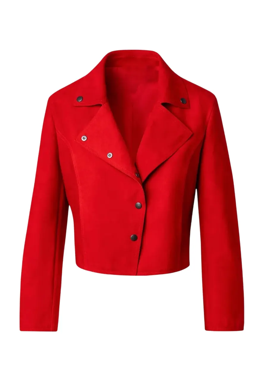Elsbeth S03 Lana Condor Red Jacket lana condor crop jacket