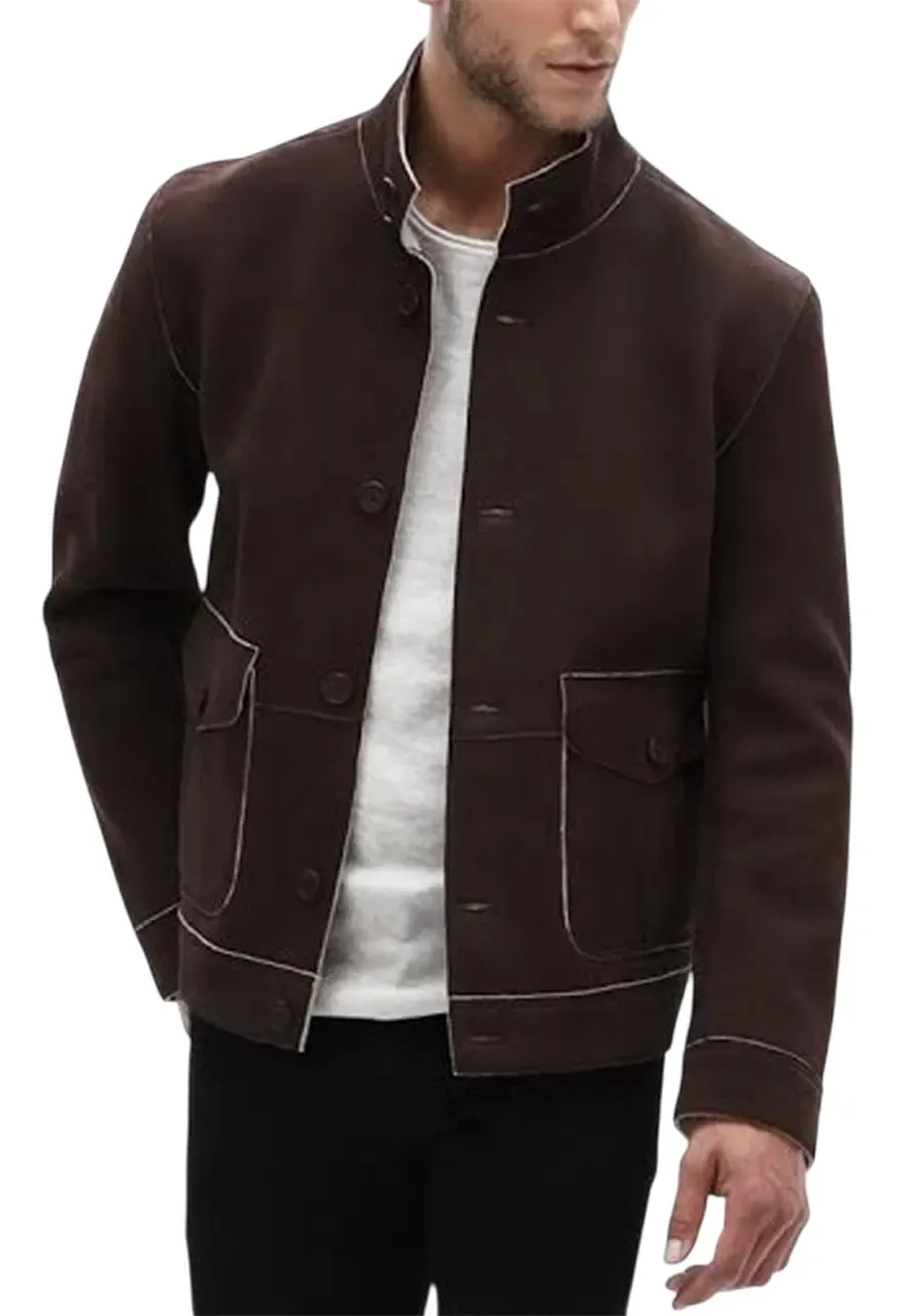 Arrow Oliver Queen Brown Suede Leather Jacket oliver queen suede jacket