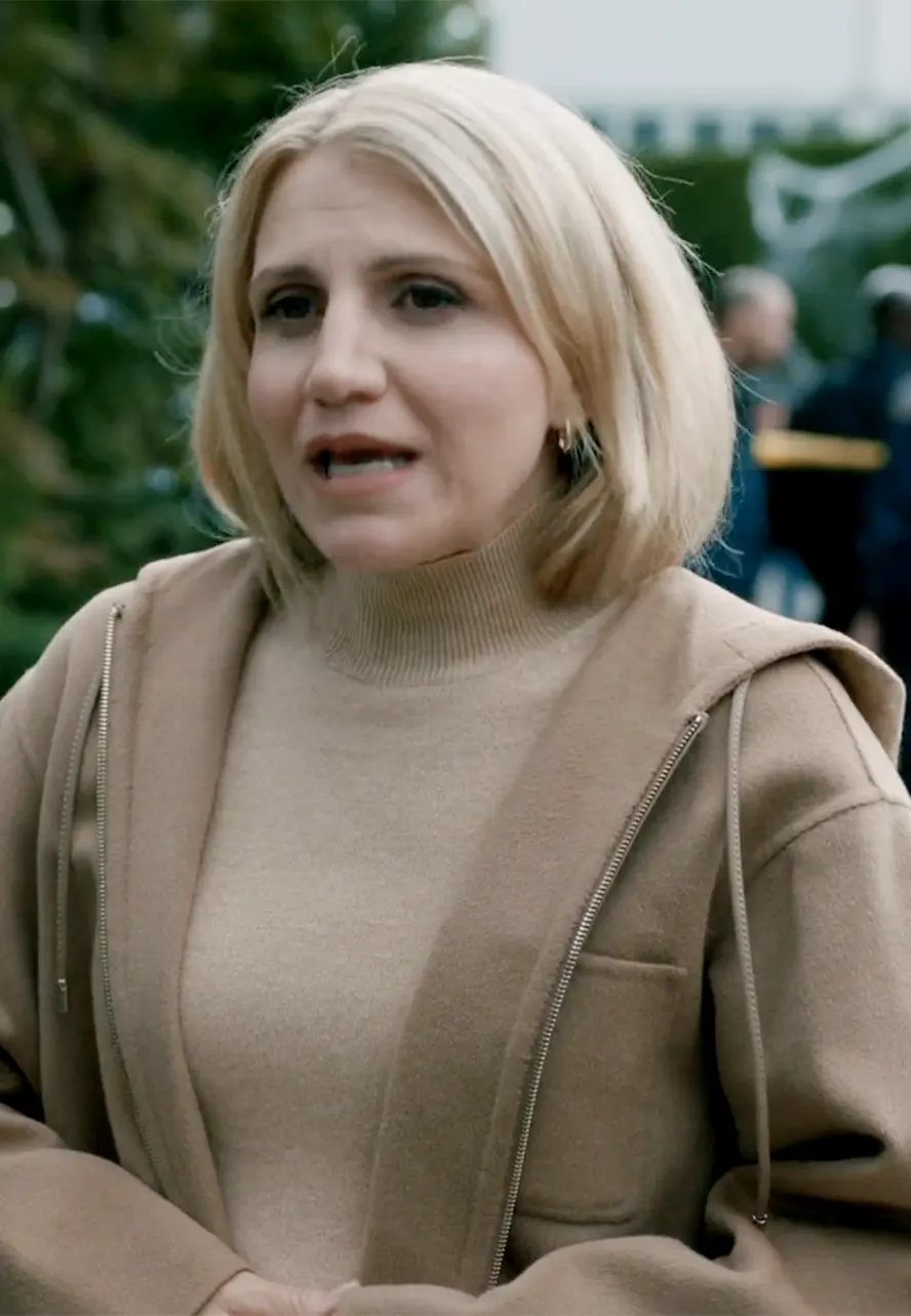 Elsbeth S03 Annaleigh Ashford Brown Hooded Jacket sharon norman hooded jacket