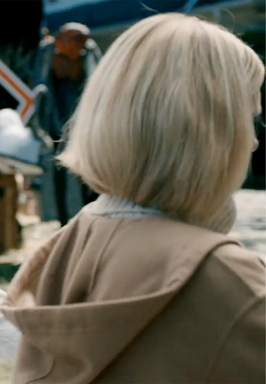 Elsbeth S03 Annaleigh Ashford Brown Hooded Jacket sharon norman jacket