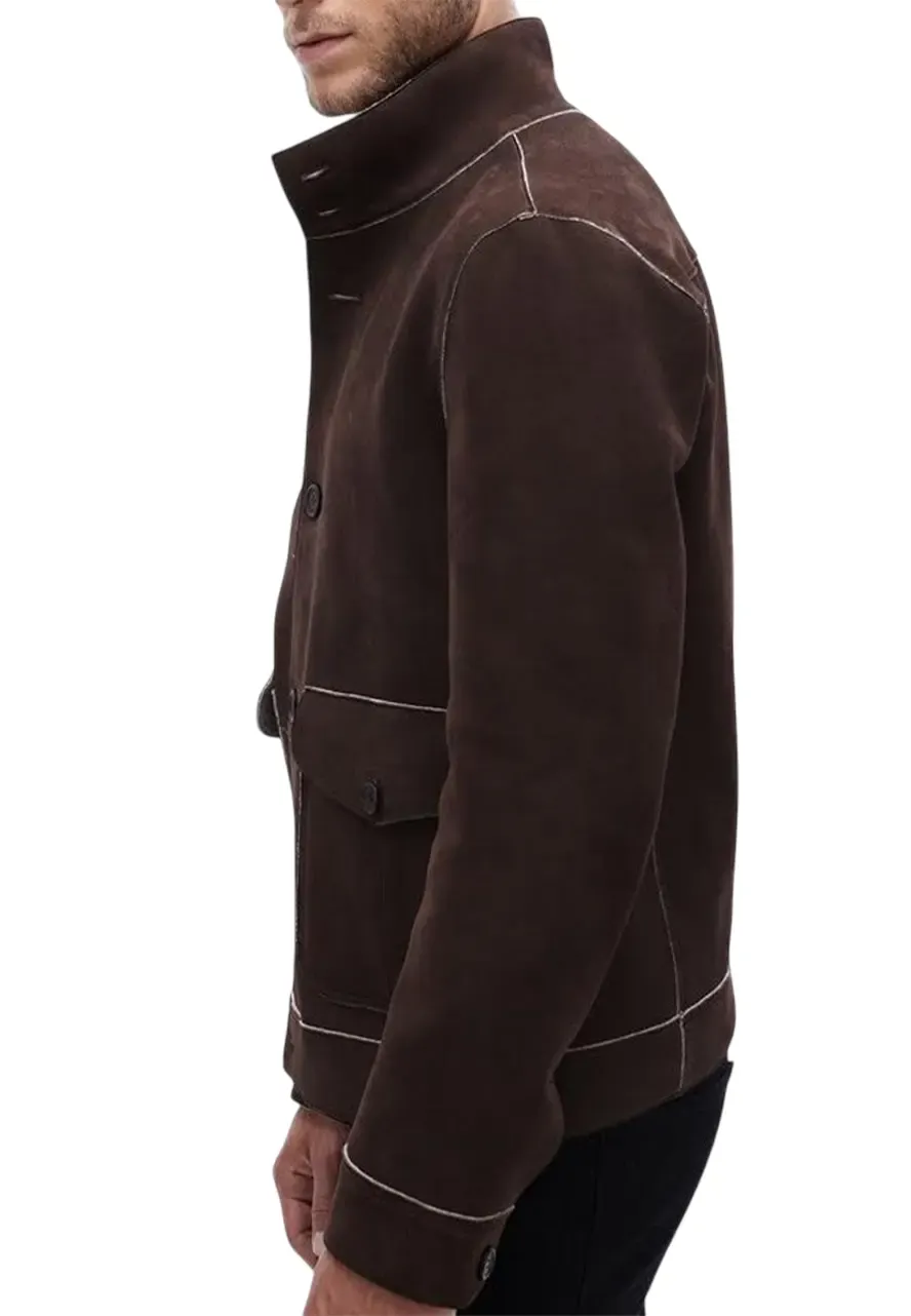 Arrow Oliver Queen Brown Suede Leather Jacket oliver queen suede jacket