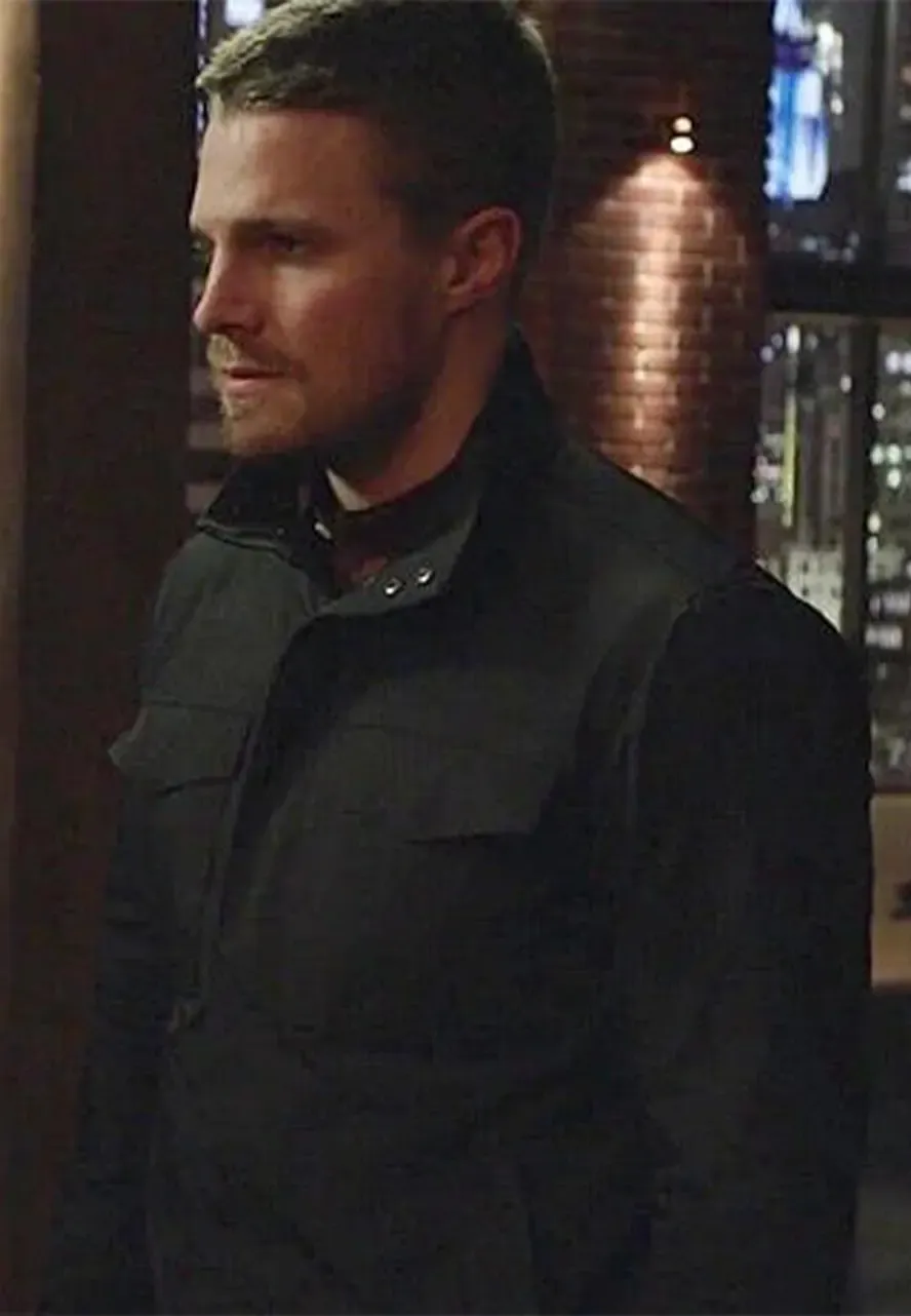 Arrow Stephen Amell Field Black Jacket stephen amell field black jacket