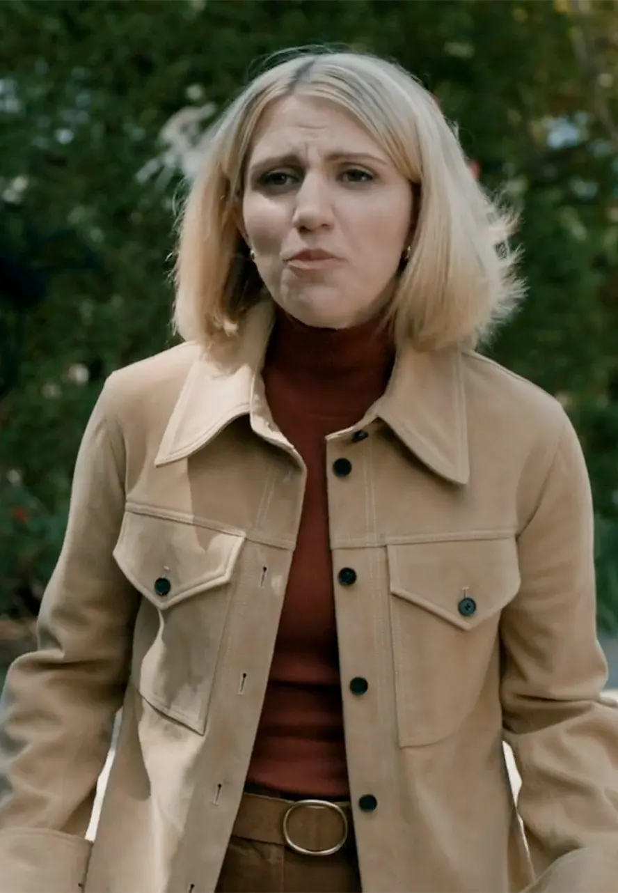 Elsbeth S03 Annaleigh Ashford Suede Leather Jacket suede leather jacket