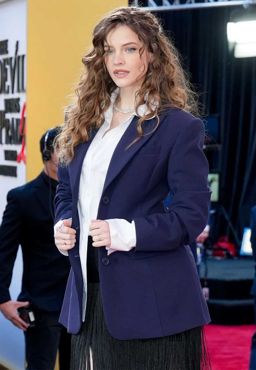 The Devil Wears Prada 2 Barbara Palvin Blazer the devil wears prada 2 blue blazer