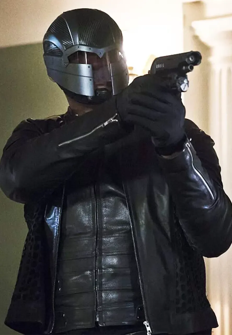 Arrow S04 John Diggle Leather Jacket arrow leather jacket