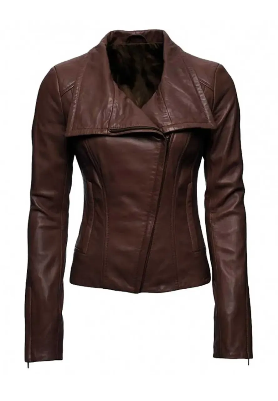 Arrow Audrey Marie Anderson Brown Leather Jacket audrey marie anderson brown leather jacket