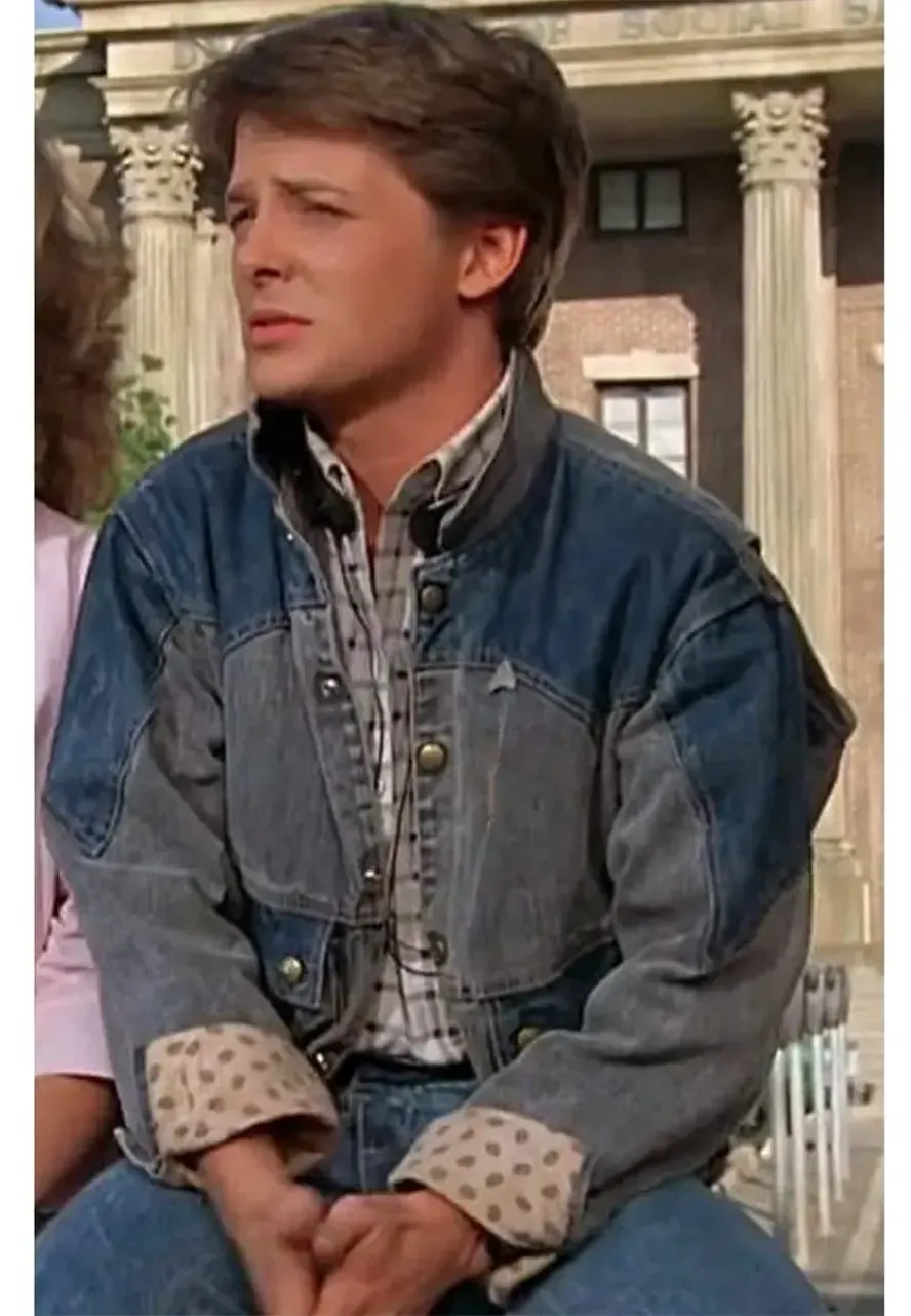 Michael J. Fox Back To The Future Denim Jacket back to the future denim jacket