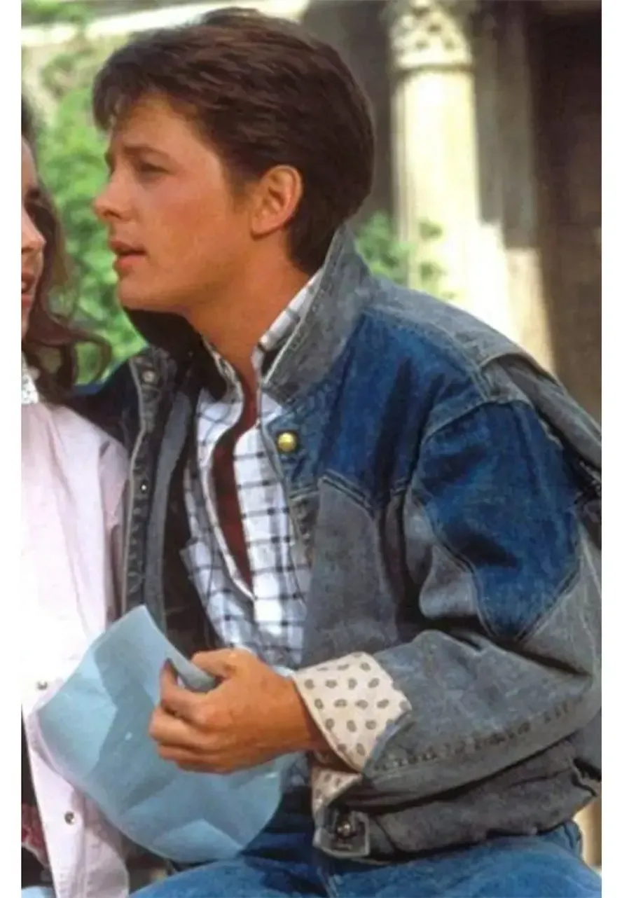 Michael J. Fox Back To The Future Denim Jacket back to the future jean jacket