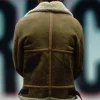 berlin brown leather shearling jacket