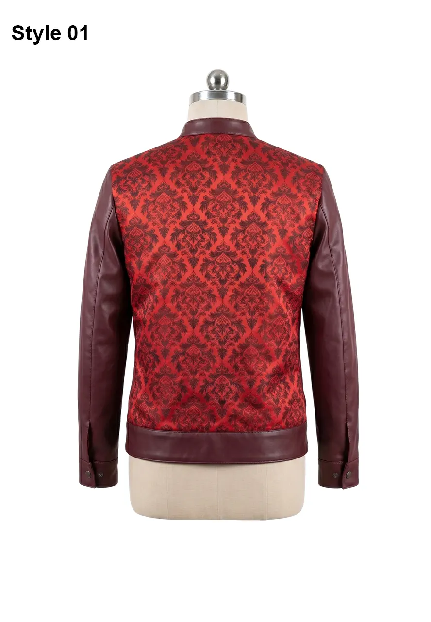 Crimson Damask Jacquard Jacket crimson damask jacquard jacket