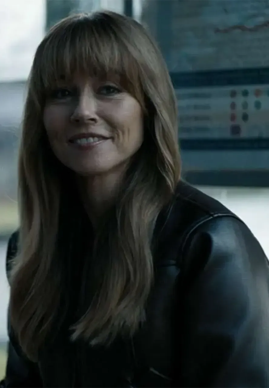 Linda Cardellini DTF St. Louis Brown Leather Jacket dtf st louis brown leather jacket