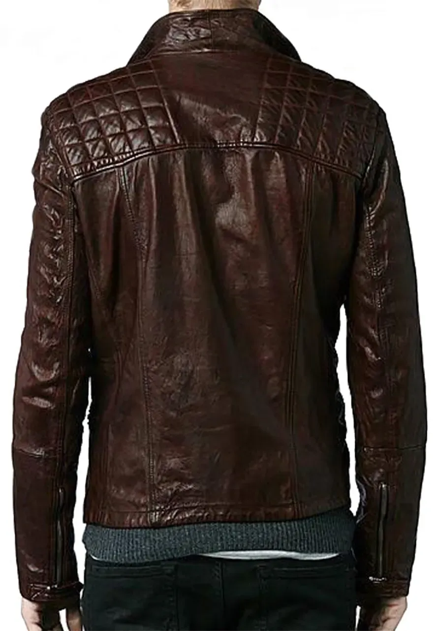 Eddie Redmayne Motorcycle Brown Leather Jacket eddie redmayne moto leather jacket