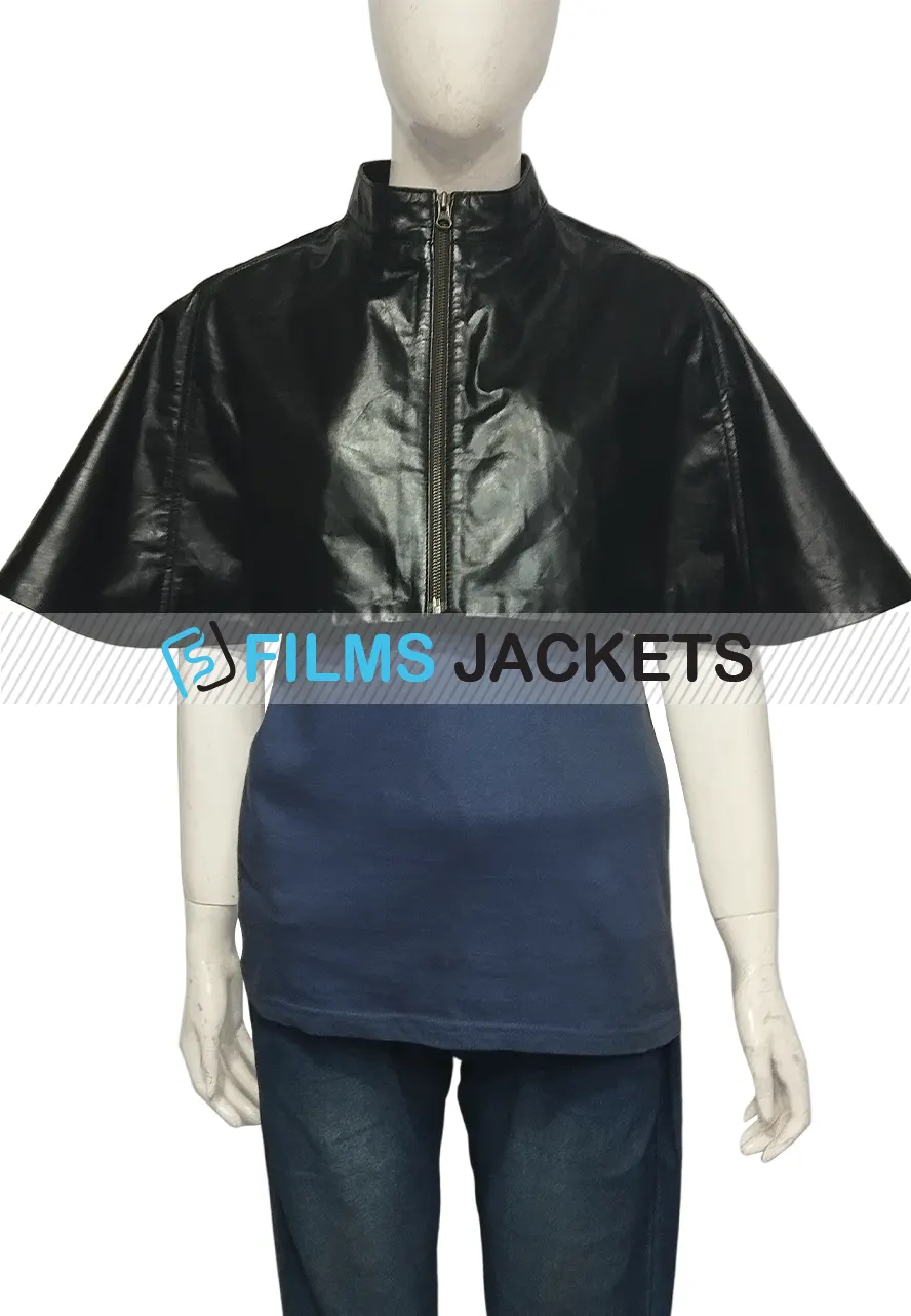 The Devil Wears Prada 2 Emily Blunt Capelet emily charlton black leather capelet