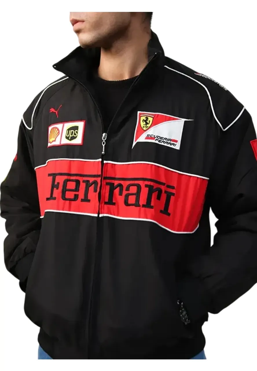 UPS F1 Ferrari Bomber Jacket f1 bomber jacket ferrari