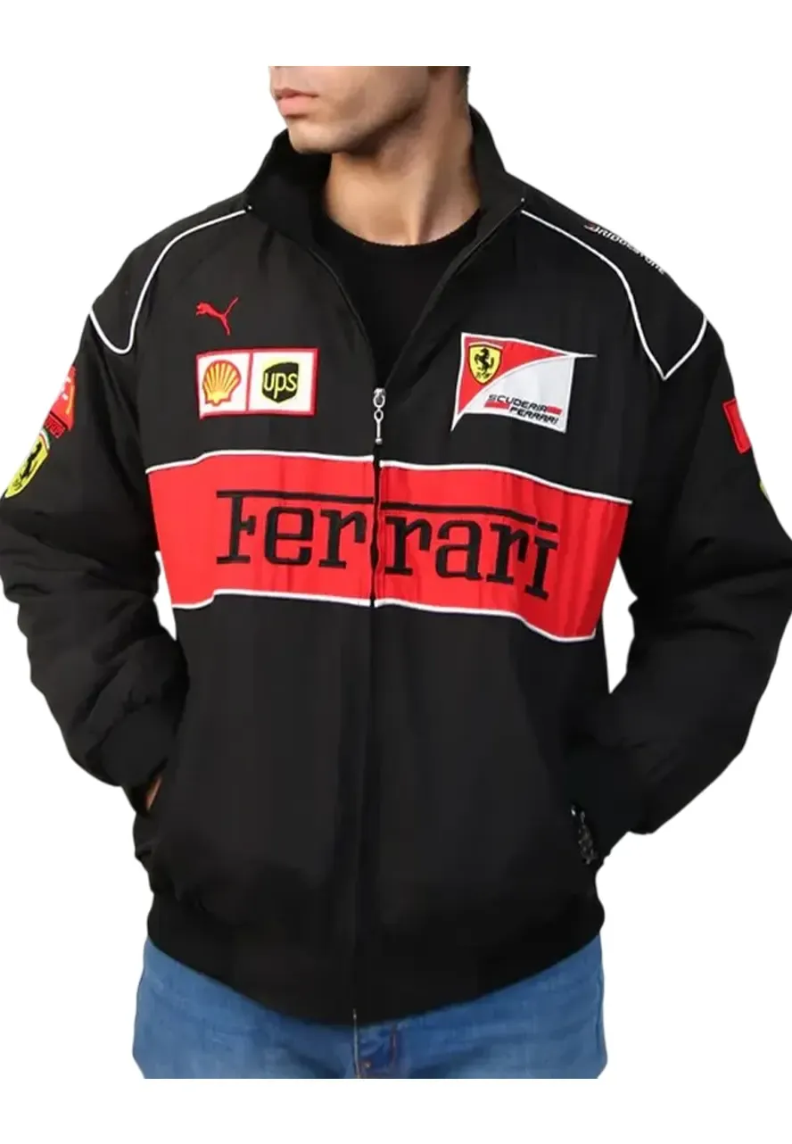 UPS F1 Ferrari Bomber Jacket f1 ferrari bomber jacket