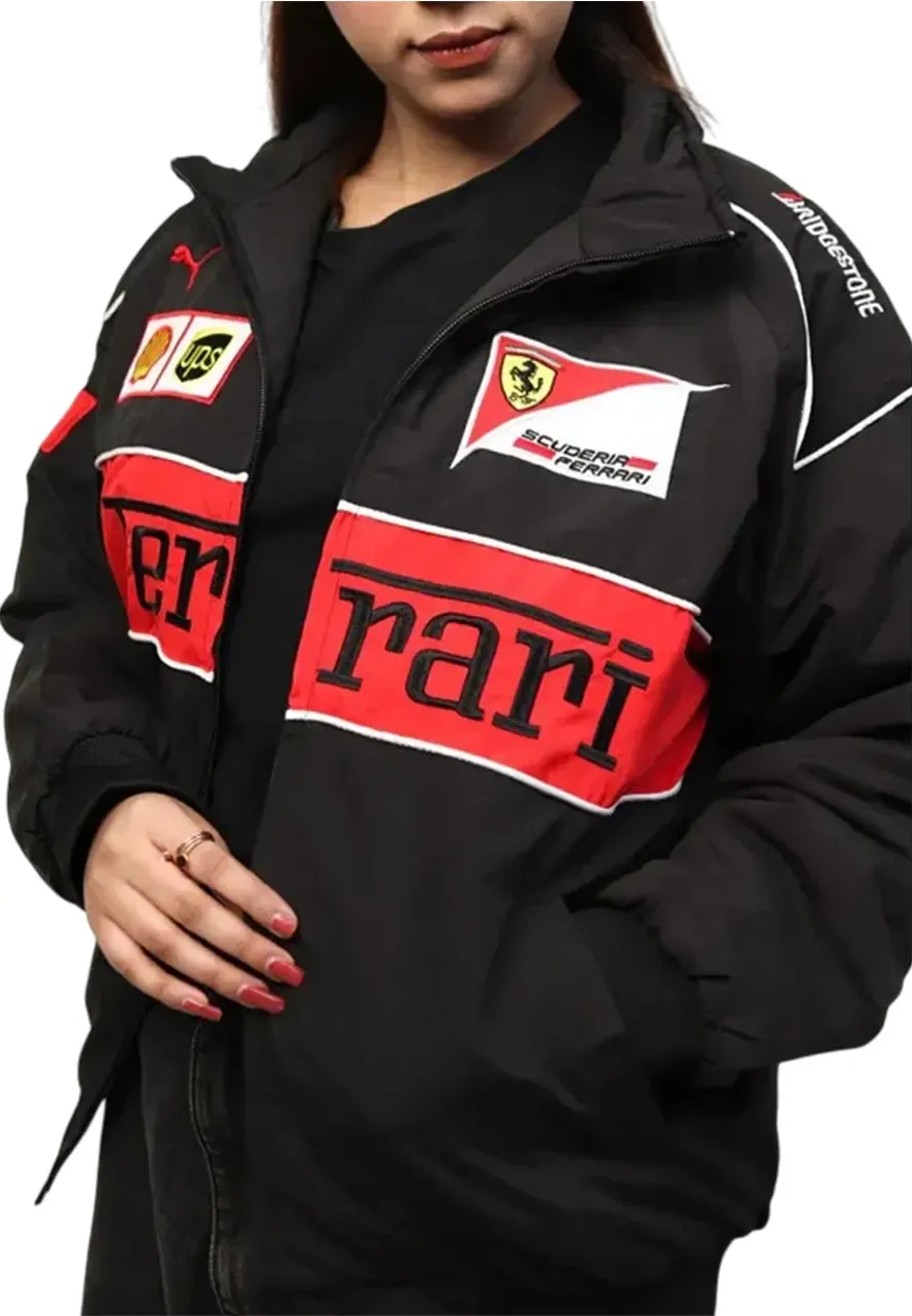 UPS F1 Ferrari Bomber Jacket ferrari black bomber jacket f1