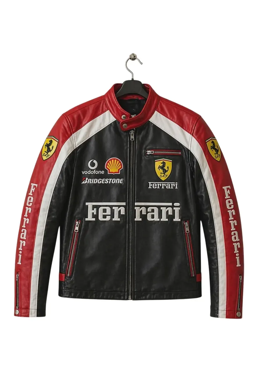 Vintage Ferrari F1 Biker Jacket ferrari f1 biker jacket