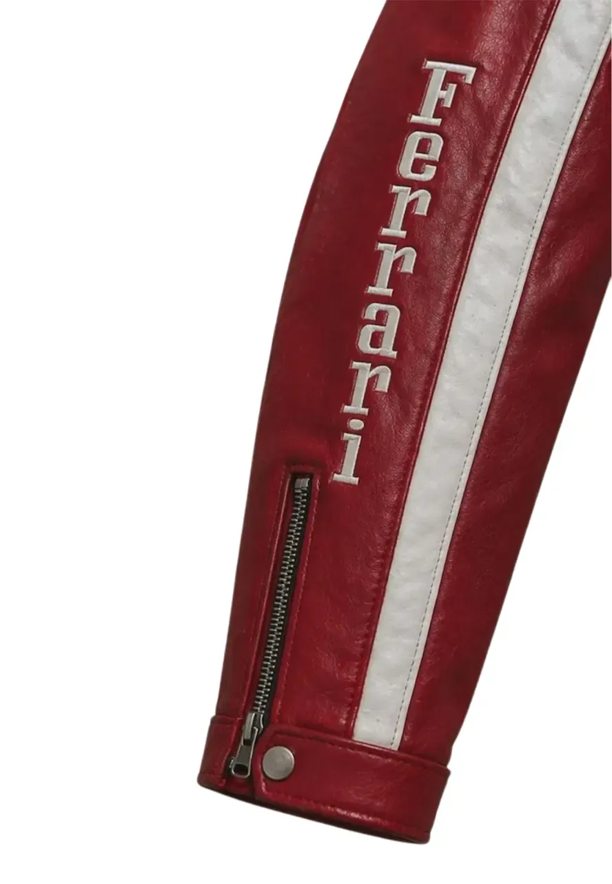 Vintage Ferrari F1 Biker Jacket ferrari racing jacket leather