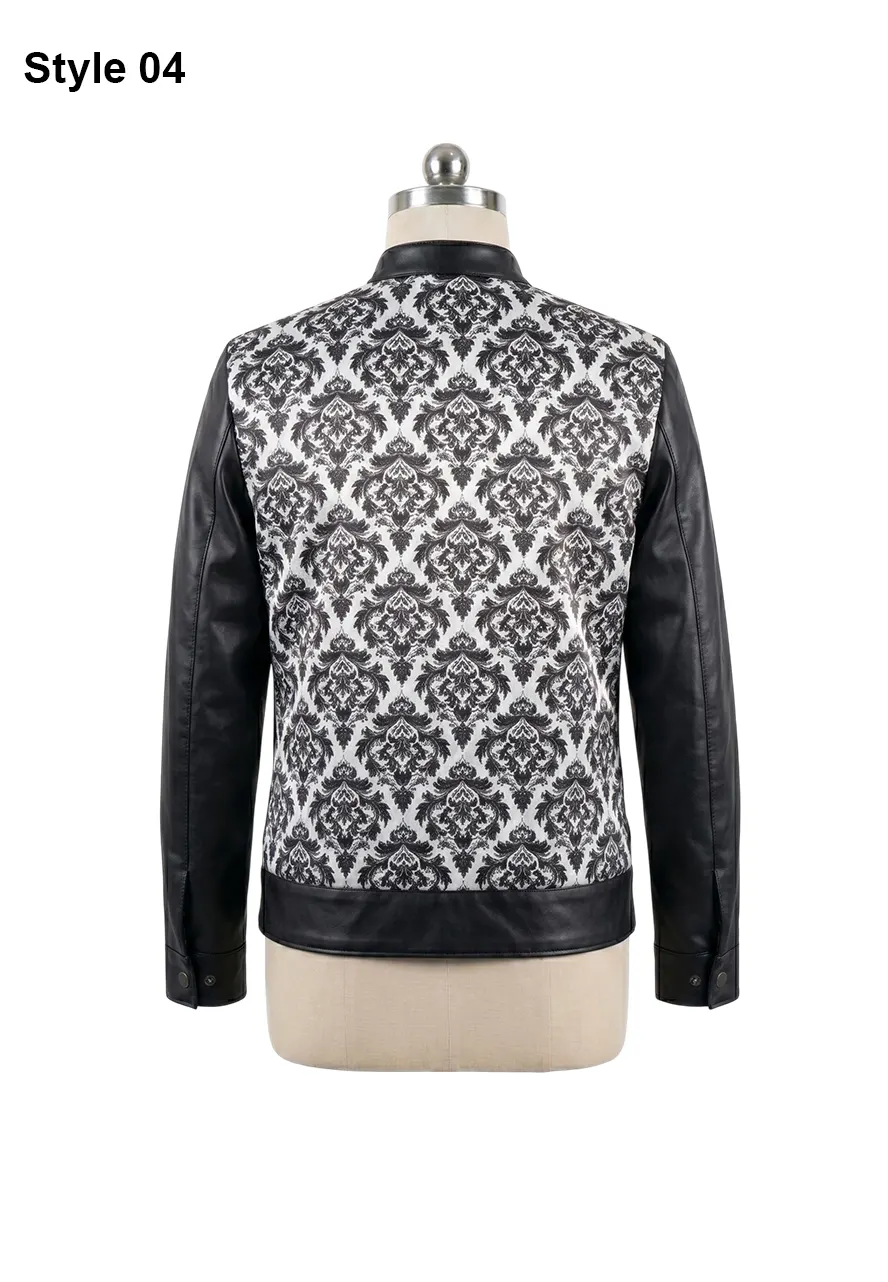 Crimson Damask Jacquard Jacket floral print jacquard jacket