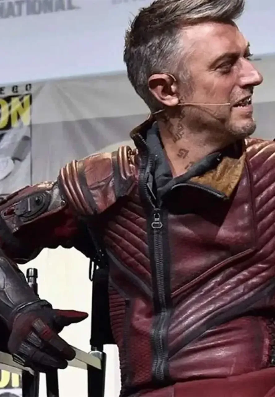Sean Gunn Guardians of The Galaxy 3 Maroon Leather Jacket guardians of the galaxy vol 3 jacket