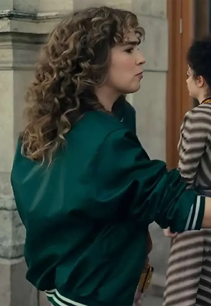 Ponies S01 Haley Lu Richardson Varsity Jacket haley lu richardson satin jacket
