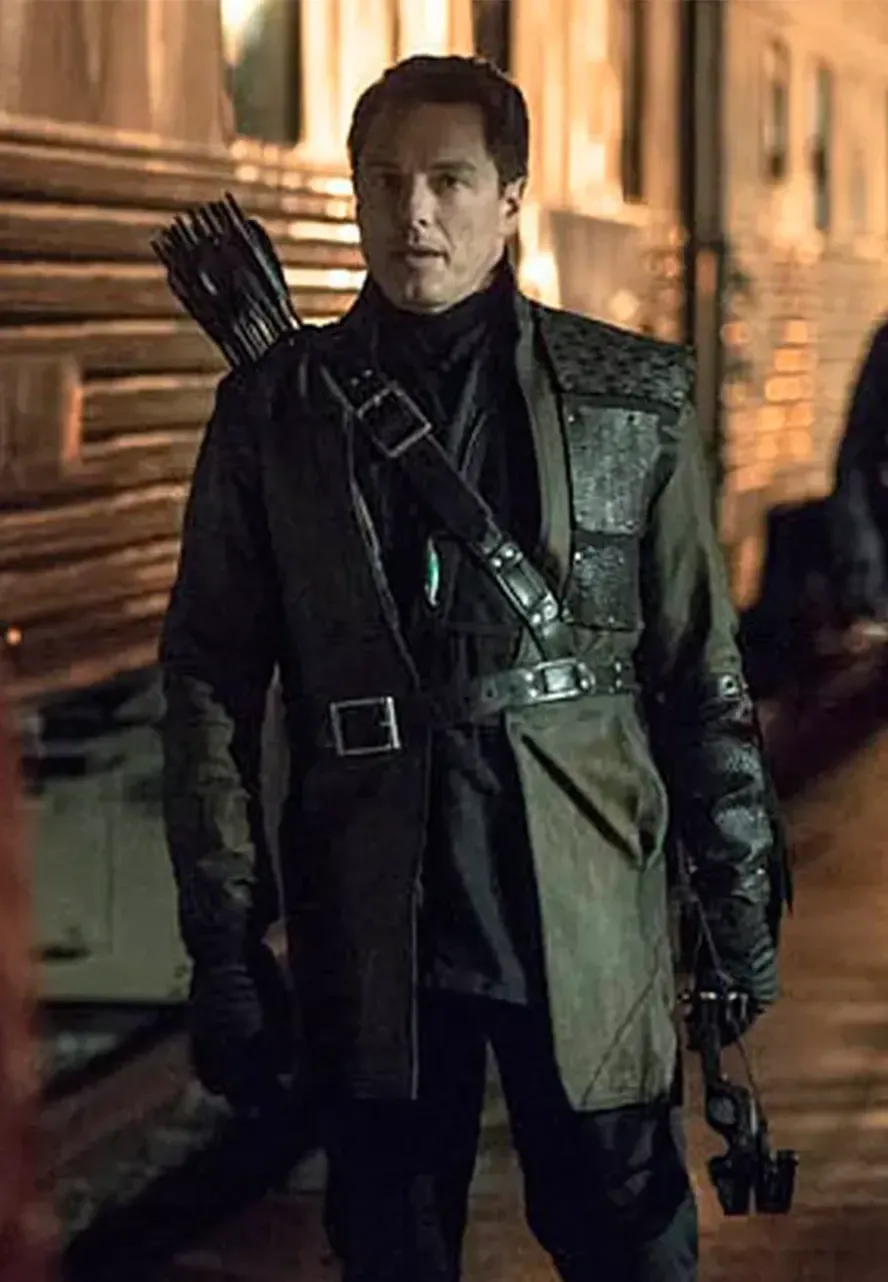 Arrow John Barrowman Leather Coat john barrowman coat