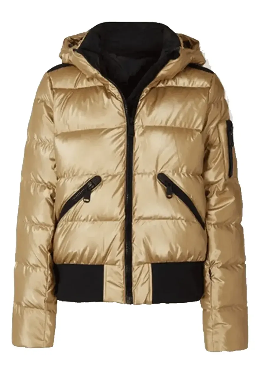 Ted Lasso S02 Keeley Jones Gold Puffer Jacket juno temple ted lasso keeley jones gold jacket