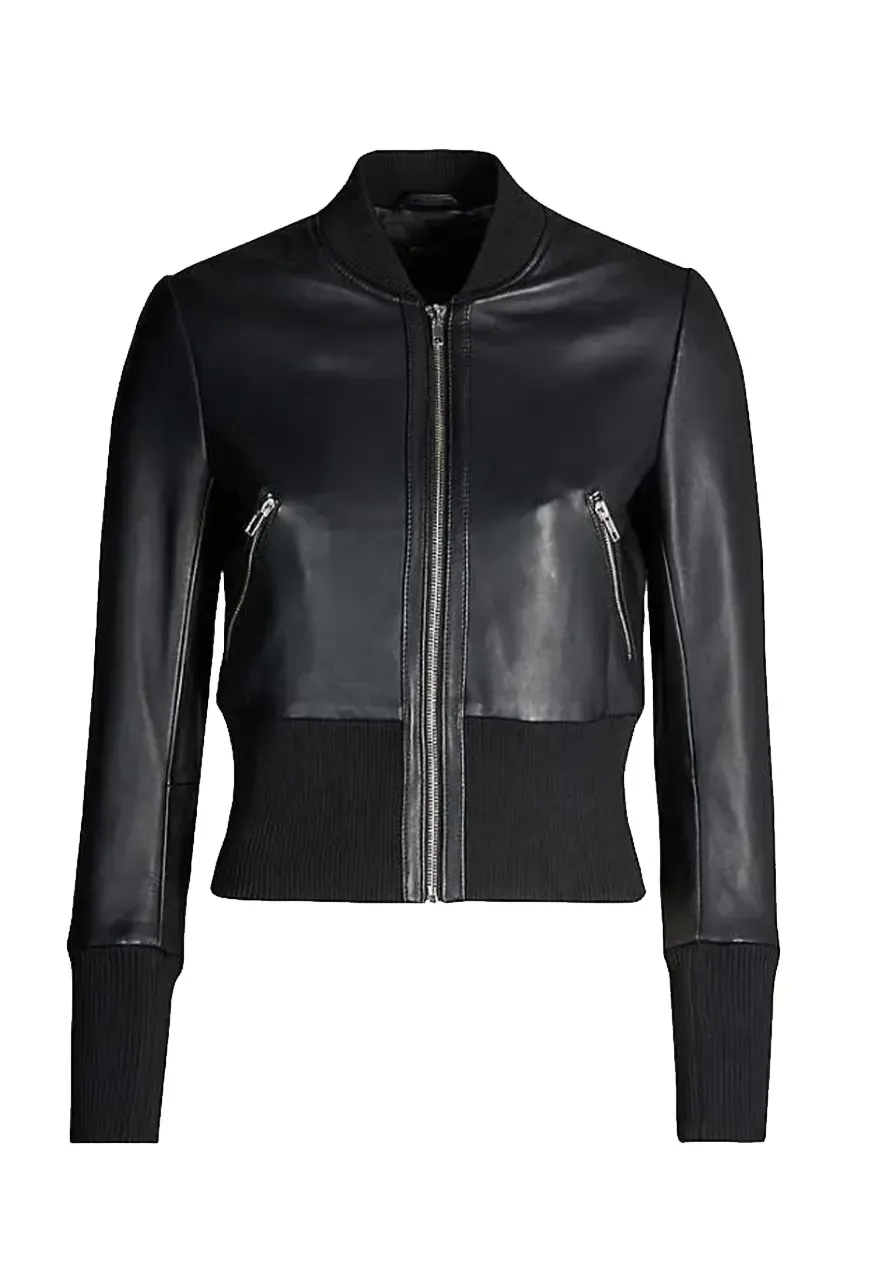 Arrow Katie Cassidy Leather Jacket katie cassidy cropped jacket