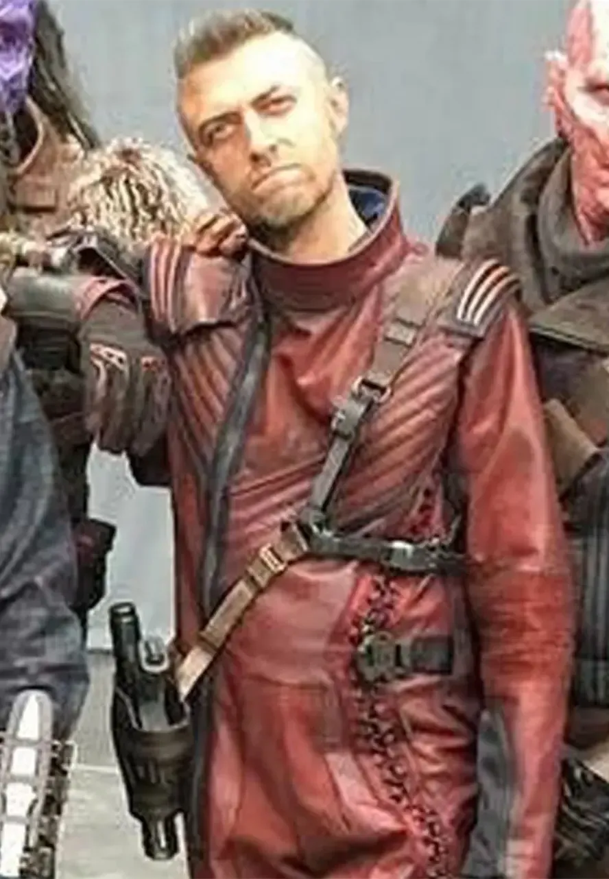 Sean Gunn Guardians of The Galaxy 3 Maroon Leather Jacket kraglin jacket