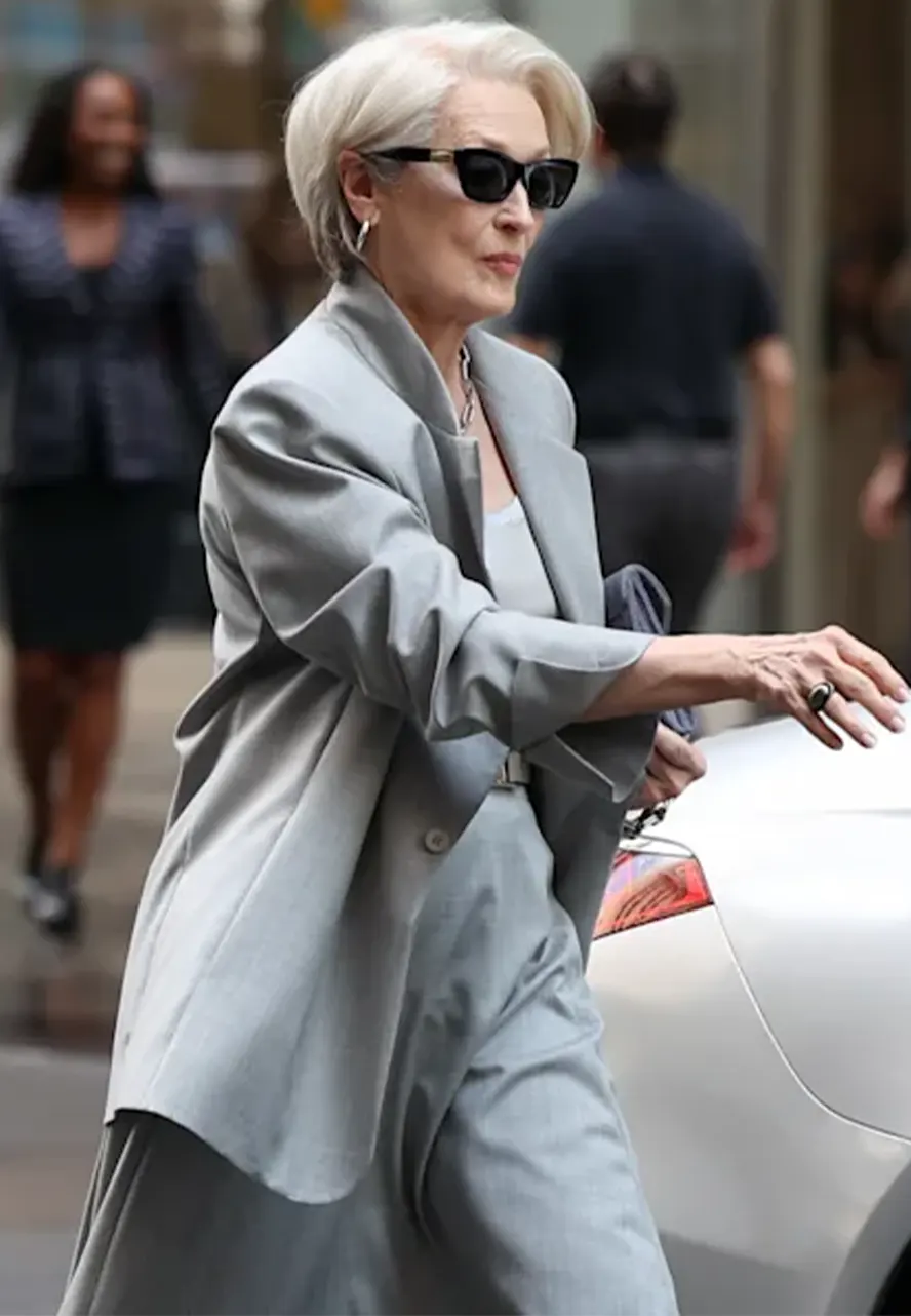 Meryl Streep The Devil Wears Prada 2 Grey Blazer meryl streep blazer