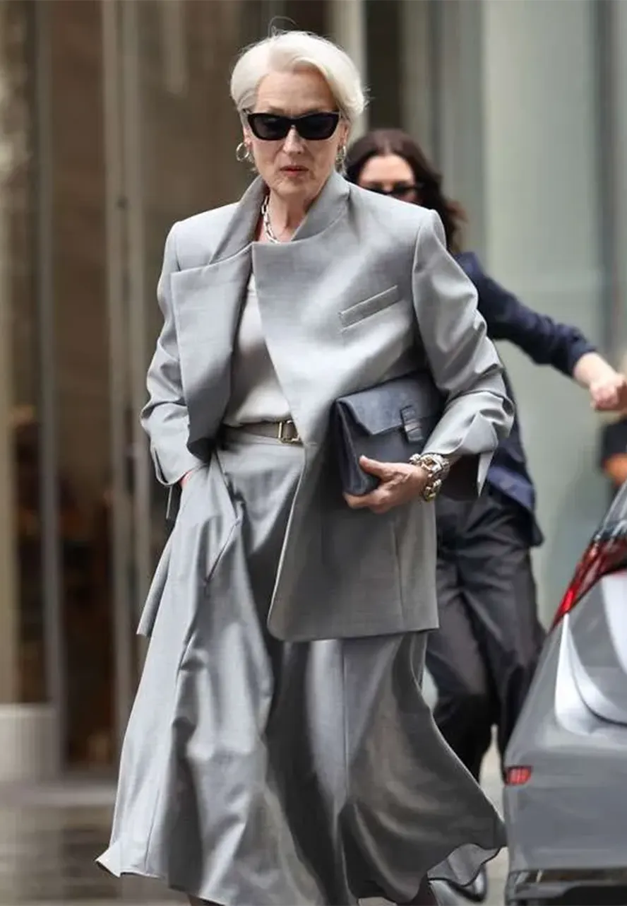 Meryl Streep The Devil Wears Prada 2 Grey Blazer meryl streep the devil wears prada 2 blazer