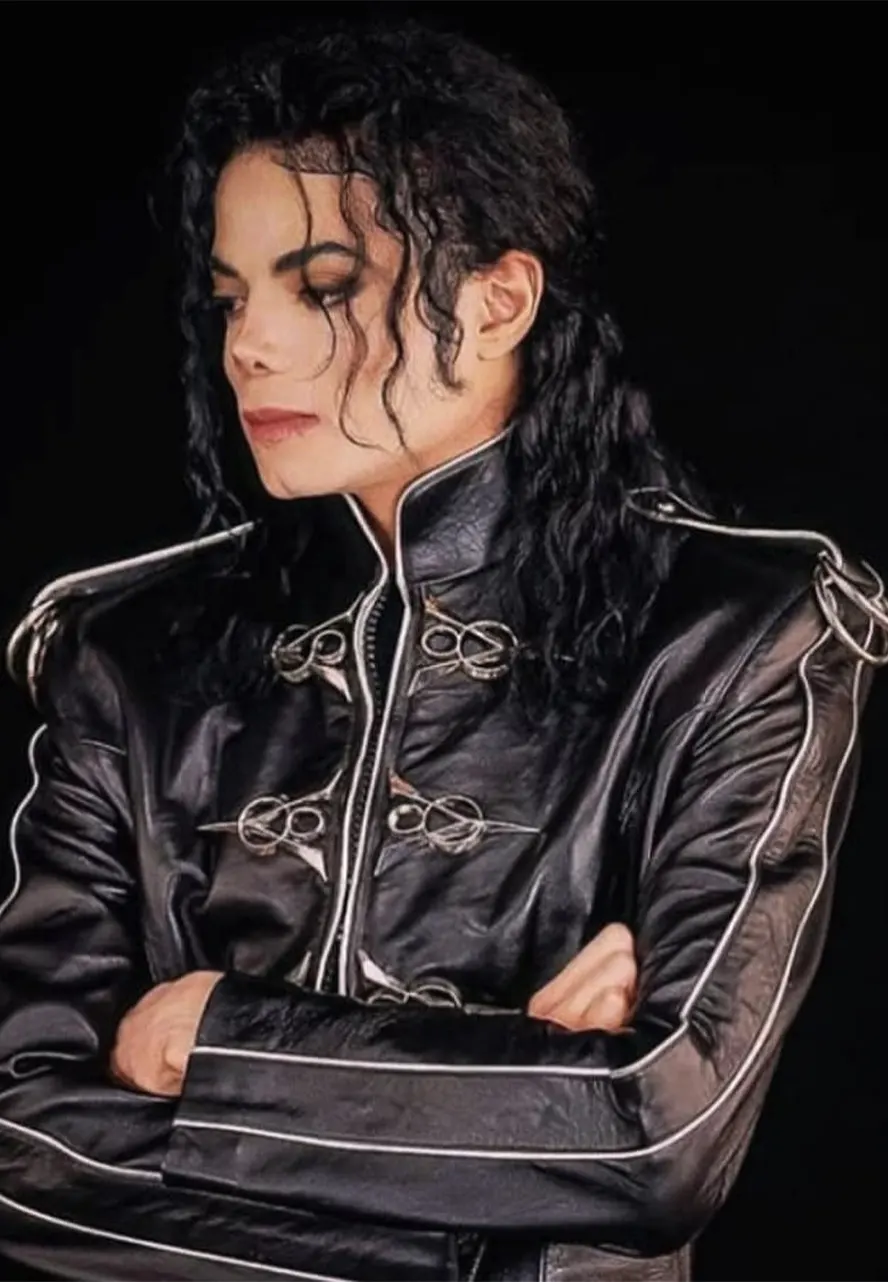 V8 Michael Jackson Black Leather Jacket michael jackson heal the world jacket