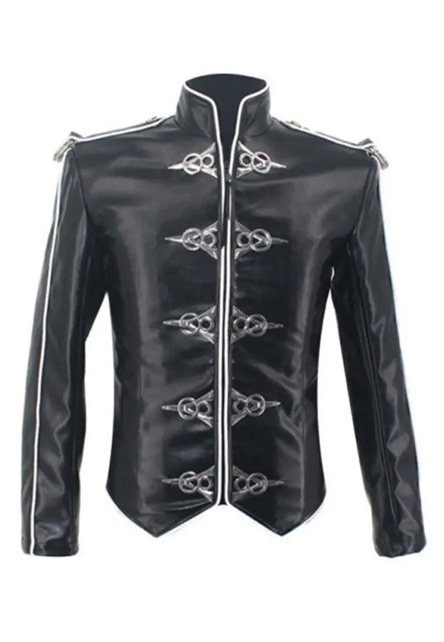 V8 Michael Jackson Black Leather Jacket michael jackson leather jacket black
