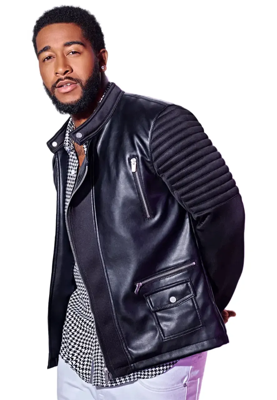 Omarion Grandberry Love & Hip Hop Hollywood Black Leather Jacket omarion grandberry leather jacket