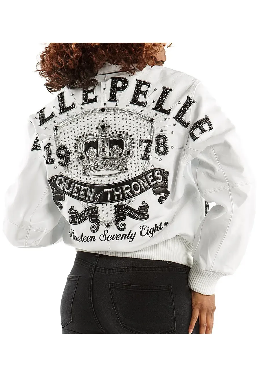 Pelle Pelle Queen of Thrones White Leather Jacket pelle pelle queen of thrones white leather jacket