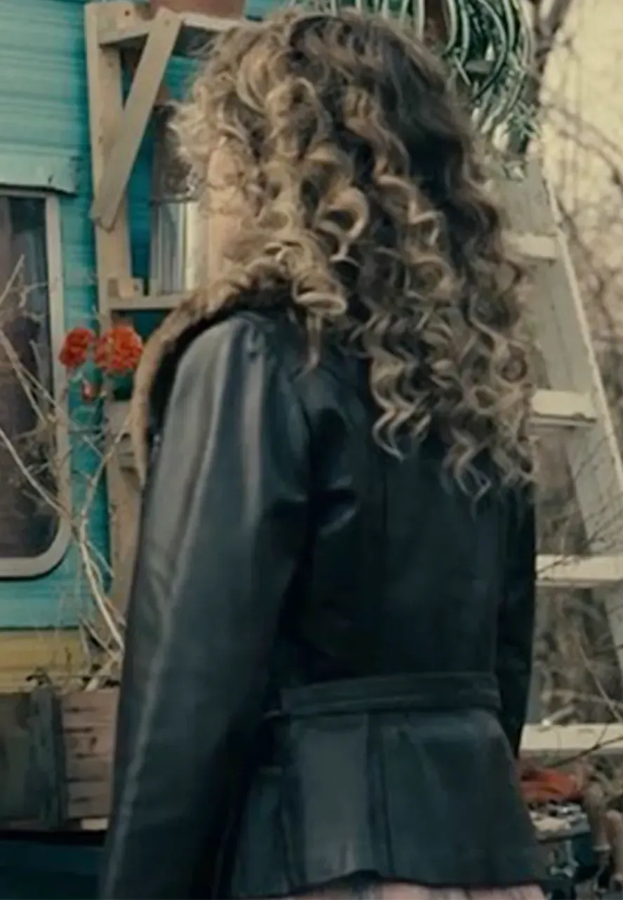 Ponies S01 Haley Lu Richardson Black Leather Jacket ponies haley lu richardson black leather jacket