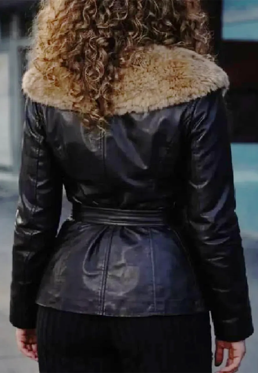 Ponies S01 Haley Lu Richardson Black Leather Jacket ponies haley lu richardson jacket
