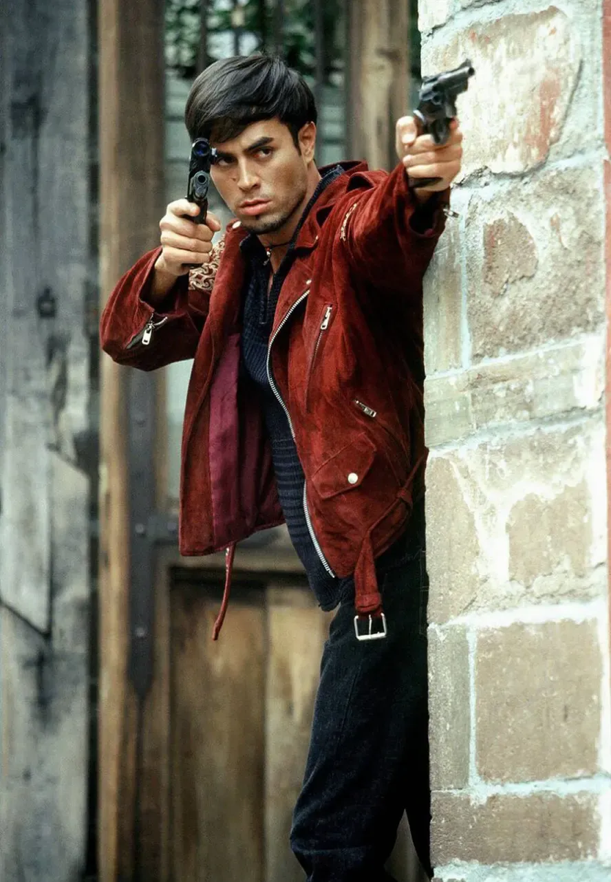 Once Upon A Time in Mexico Enrique Iglesias Jacket red suede leather jacket